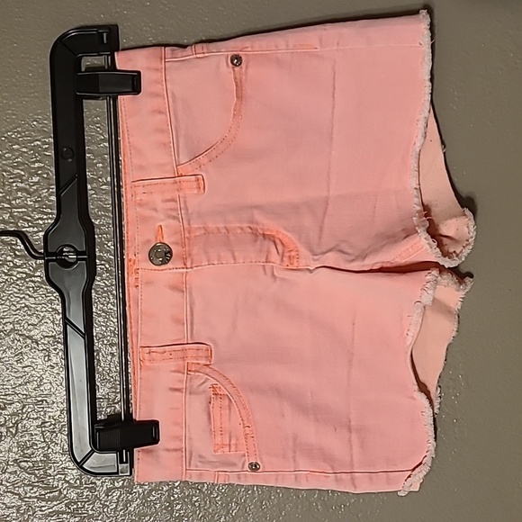 Justice girls light pink Jean Shorts size 14 slim - Picture 1 of 9
